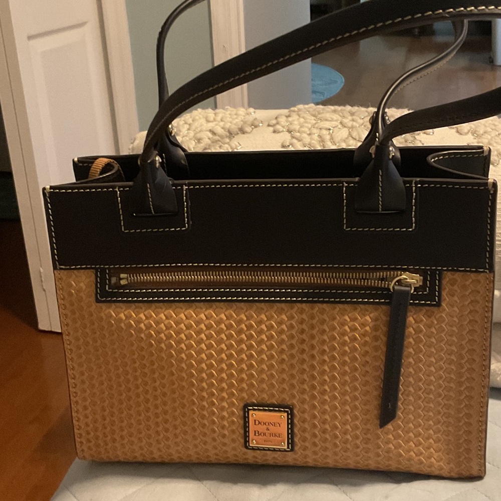 Dooney & Bourke Black and Gold Satchel